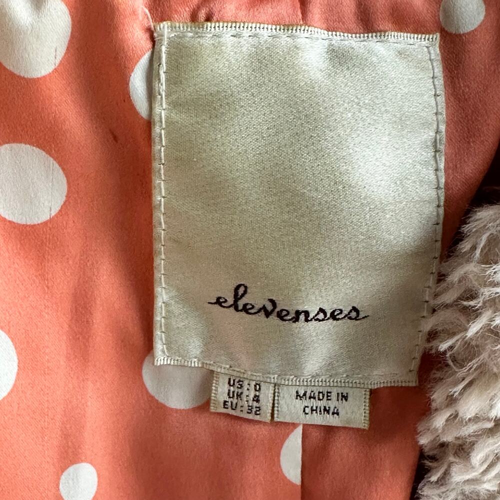 Elvenses Anthropologie Faux Fur Jacket – Size S – Cozy Neutral Layer - Picture 7 of 8
